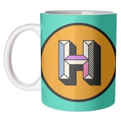 Mugs 'H - Bold Typography Colour Block A