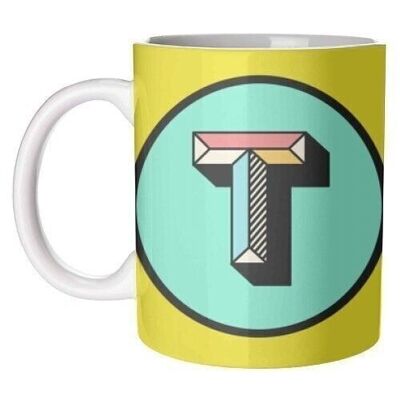 Mugs 'T - Bold Colourful Initial Design'