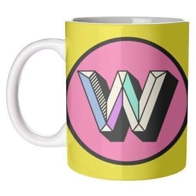 Mugs 'W - Personalised Colourful Bold Le