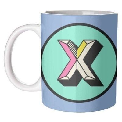 Mugs 'X - Typographie personnalisée Giftwa