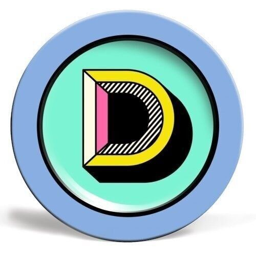 Platten 'D - Heller Blockalphabetbuchstabe