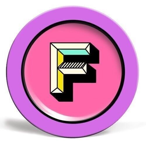 Piatti 'F - Colore brillante rosa e viola