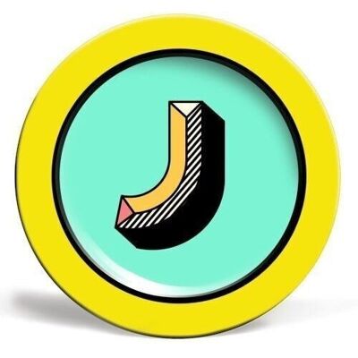 Placas 'J - Tipografía Bloc Personalizado
