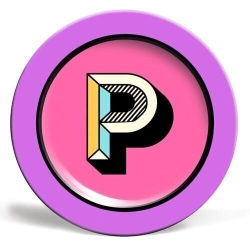 Plates 'P - Bright and Bold Initial Lett