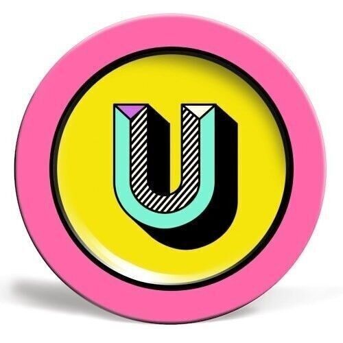 Plates 'U - Bright and Colourful Initial