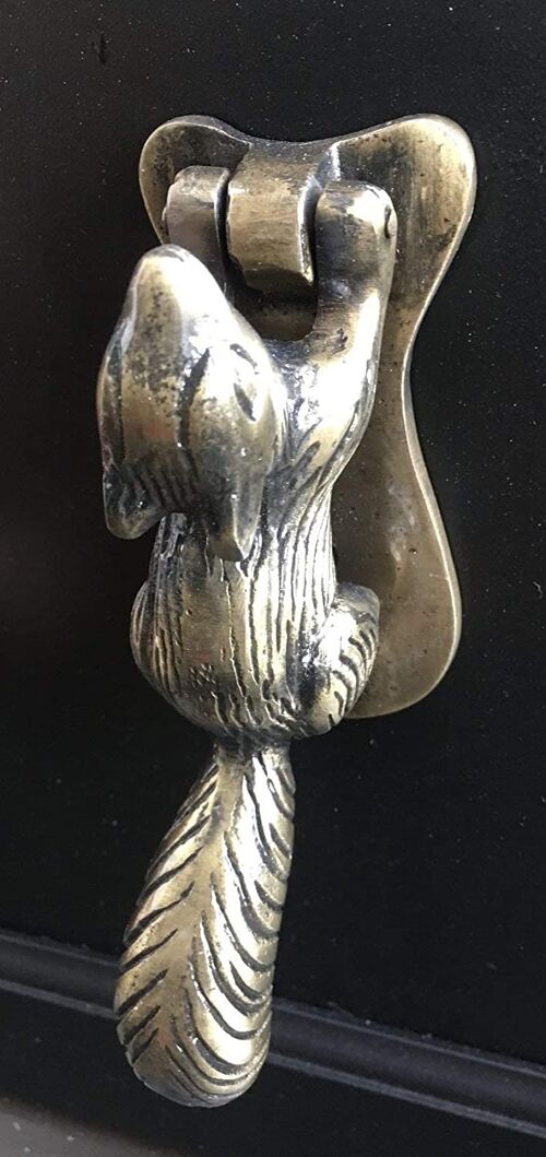 Squirrel Door  Knocker Antique Brass