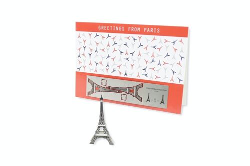 Skulpo Edelstahlgrußkarte Paris