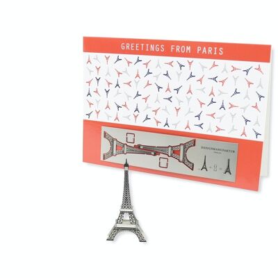 Skulpo stainless steel greeting card Paris