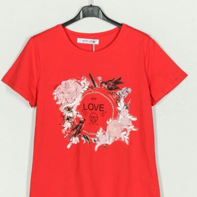 T-shirt Fleurs d'amour.