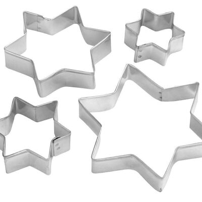 Set of 4 Christmas Star Shaped Cookie Cutters Zenker Cookie Cutters