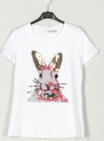 T-shirt lapin à sequins. 1