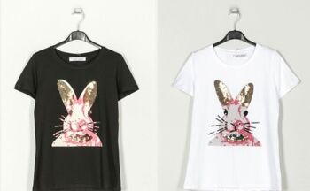 T-shirt lapin à sequins. 3