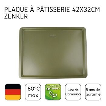 Plaque à pâtisserie éco-responsable 42 x 32 cm Zenker Green Vision 4