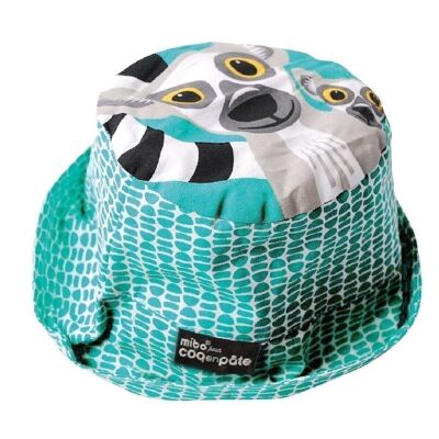 Cappello da pescatore per bambini Lemur - Cotone biologico
