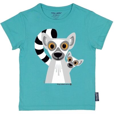 Kinder-T-Shirt mit kurzen Ärmeln Lemur