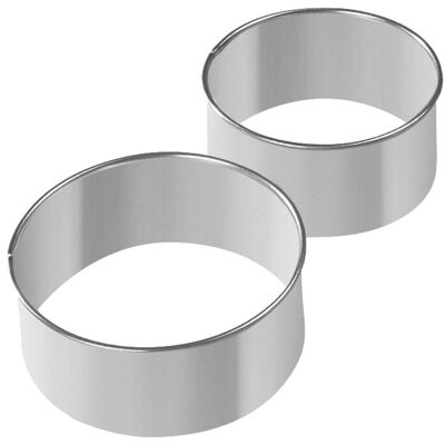 Set of 2 Round Stainless Steel Donut Cutters Zenker Cookie Cutters
