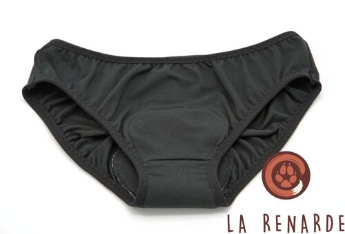 La Quotidienne - Culotte menstruelle flux léger unie noire