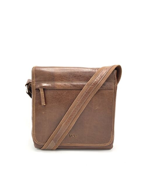 Brand Basile, Genuine Leather Messenger Bag, for men, art. 3345TI.392