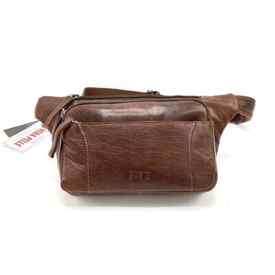 Brand Basile, Genuine Leather Waist Bag, for men, art. 2884TI.392