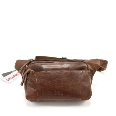 Brand Basile, Genuine Leather Waist Bag, for men, art. 2884TI.392