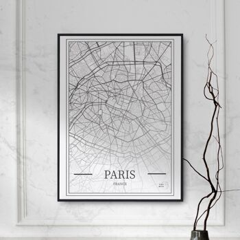 Affiche de Carte de ville de Paris 2