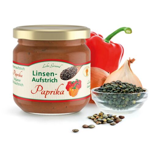 Linsenaufstrich Paprika – veganer Aufstrich, 170g