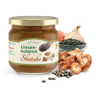 Crema spalmabile di lenticchie Shiitake - crema spalmabile vegana, 170g