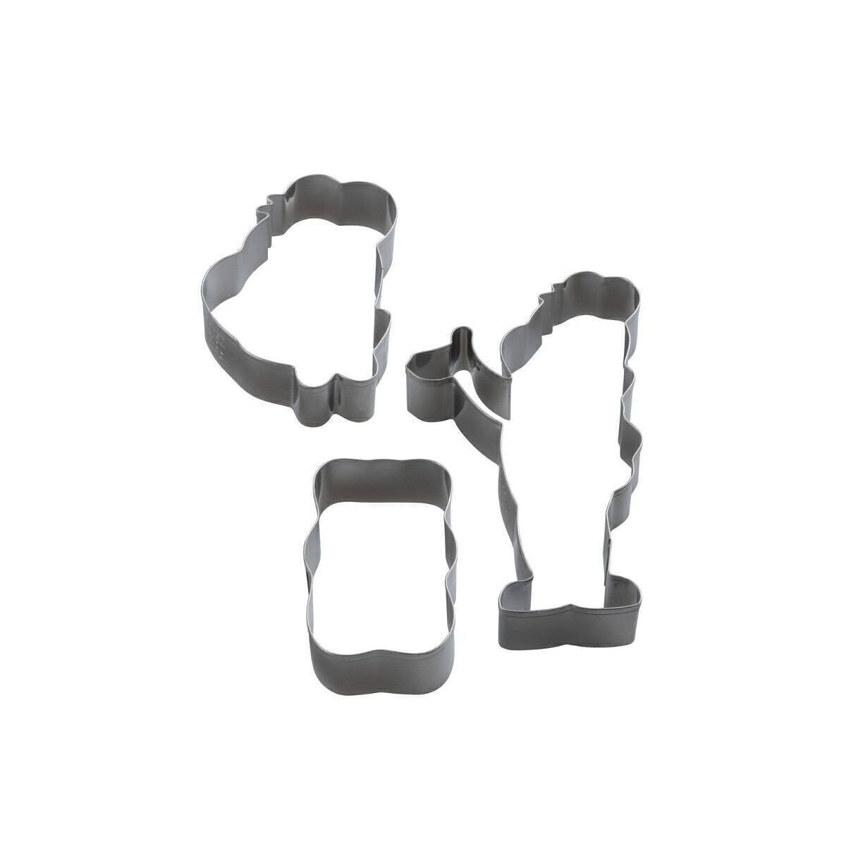 Set of 3 Zenker Haribo stainless steel bear cookie cutters