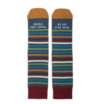 Chaussettes "Grand-père, tu es génial il n'y en a pas d'autre comme ça"