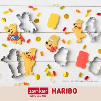 Lot de 2 emporte-pièces en inox motif ourson doré Zenker Haribo 3