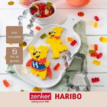 Lot de 2 emporte-pièces en inox motif ourson doré Zenker Haribo 4