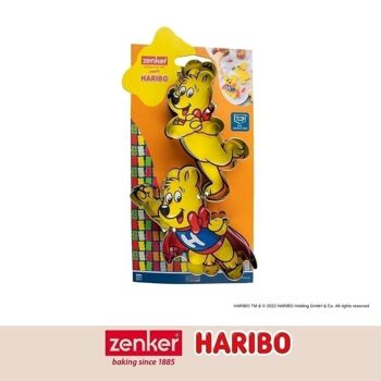 Lot de 2 emporte-pièces en inox motif ourson doré Zenker Haribo 5