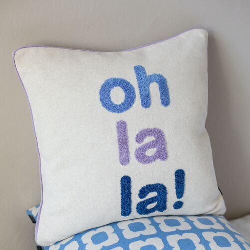 Ohlala Pillow - cover Blue