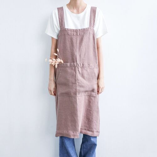Ashes of Roses Linen Pinafore Apron