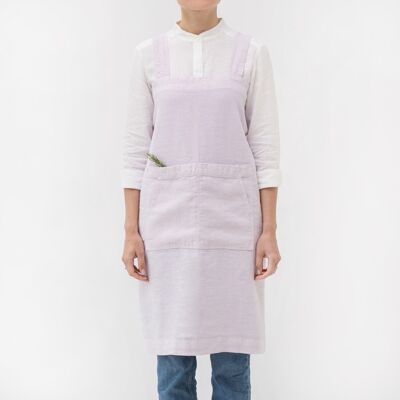 Lavender Fog Linen Pinafore Apron