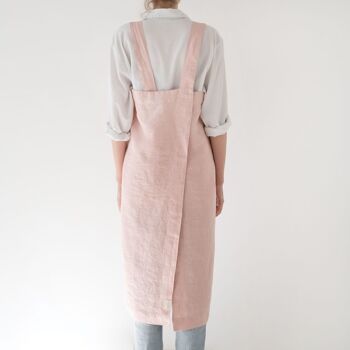 Tablier chasuble en lin Misty Rose 3