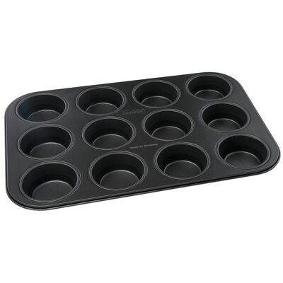 Molde para muffins de 12 cavidades negro metálico Zenker