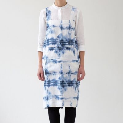 Tie Dye Linen Pinafore Apron