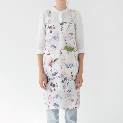 Watercolour Linen Pinafore Apron