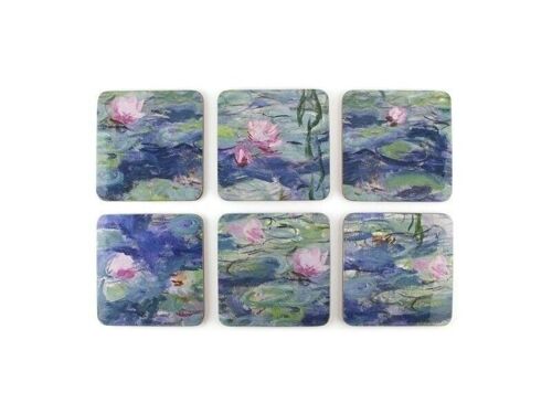 Coasters, set of 6, Monet, Nymphéas