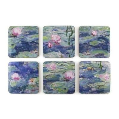 Sottobicchieri, set da 6, Monet, Ninfee