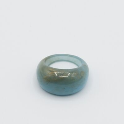 Anello Ovale Stone Cold In Blu