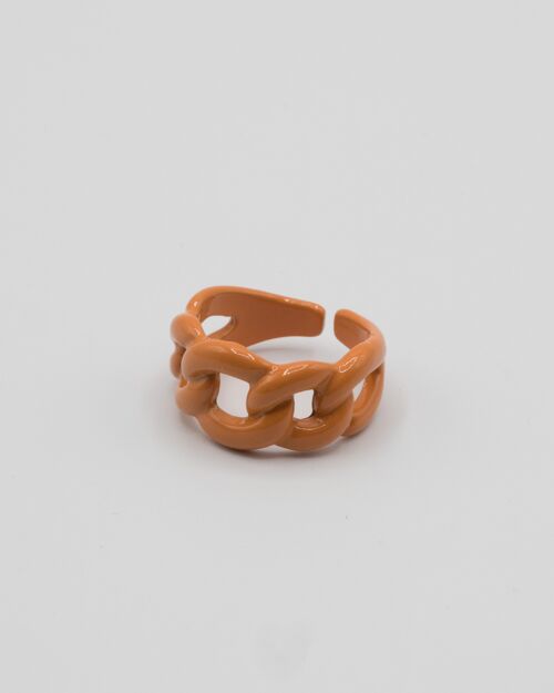 Zest Chain Loop Ring In Orange