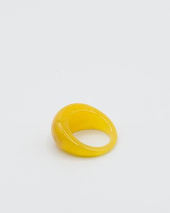 Bague ovale Sun Ray en jaune