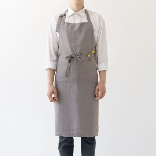 Ash Linen Chef Apron