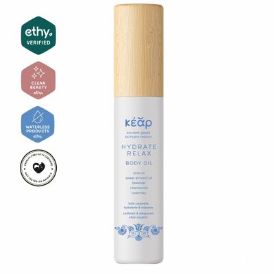 Aceite corporal Kear Hydrate Relax, 50 ml • Desbloquea una hidratación profunda y una calma instantánea