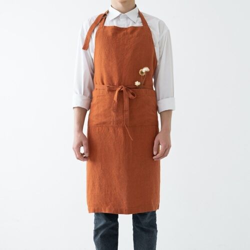 Baked Clay Linen Chef Apron