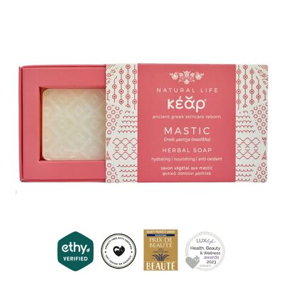 Jabón de hierbas Kear Mastic, 100 g • Limpia, purifica e ilumina naturalmente (rostro, cuerpo y cabello)