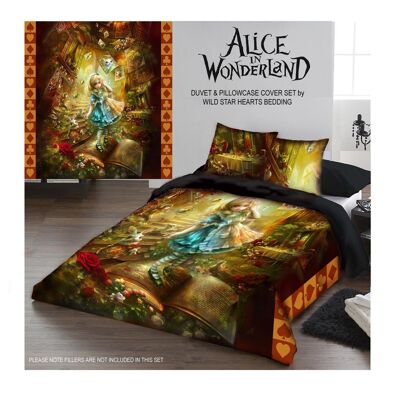 Duvet Cover Set UK King - Alice in Wonderland - Whimsical Fantasy SHU Artwork