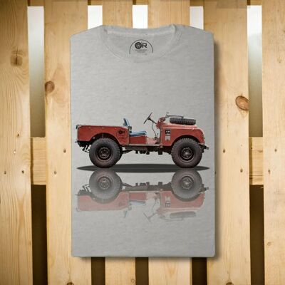 T-shirt da corsa originale Land Rover grigio melange vintage | Auto e io